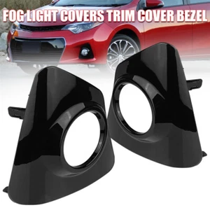 Pair Bumper Fog Light Cover Bezel Trim Left Right For Toyota Corolla S 2014-2016 - Foto 1 di 12