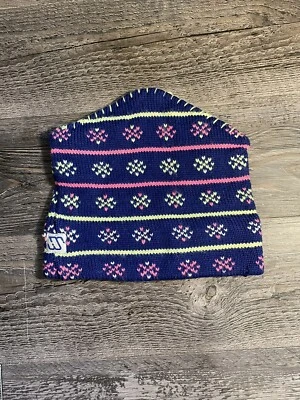 De colección Murray Merkley Pura Lana Virgen Tejido Sombrero Hecho a Mano Invierno Esquí Sombrero Azul Foto 1 de 4