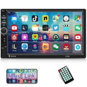 7" Doppel 2Din Autoradio Stereo mit Bluetooth MP5 Player TF AUX USB Mirror Link - Bild 1 von 14