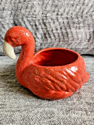 Maceta Flamenco Cerámica Color Coral con Base Suave Jardín de Verano Foto 1 de 4