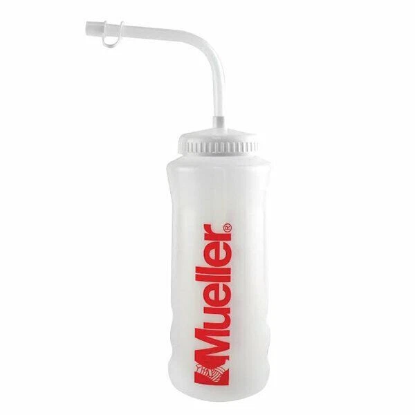 Mueller Quart Water Red Bottle with Straw