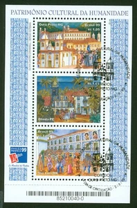 Historical and Cultural Heritage-BRAZIL Stamp Block 1999-Scott# 2714 a-c  FDOI - Picture 1 of 1