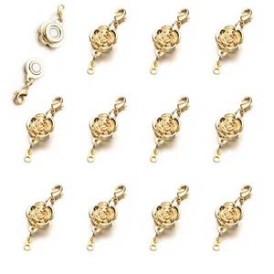 12 Rose-Shape Lobster Clasp Magnetic Locking Jewelry Clasp for Necklace Bracelet - Picture 1 of 5