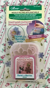 Clover Needle Felting Applique Mold #8924 Floret and Berries New in Package - Picture 1 of 5