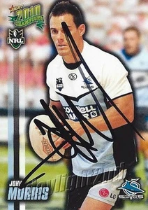 Signed 2010 CRONULLA SHARKS NRL Card JOHN MORRIS - Picture 1 of 1