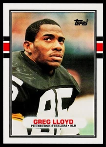 Greg Lloyd, 1989 Topps negociado, #115T, Pittsburgh Steelers, - Imagen 1 de 2