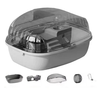 3 x (gabbia per criceti, giocattolo per pattini da corsa, lucchetto trasparente, adatto per 1065 - Immagine 1 di 4