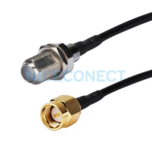 F-Type female jack to SMA male plug RF pigtail Coax cable RG174 20cm for WiFi - Picture 1 of 3