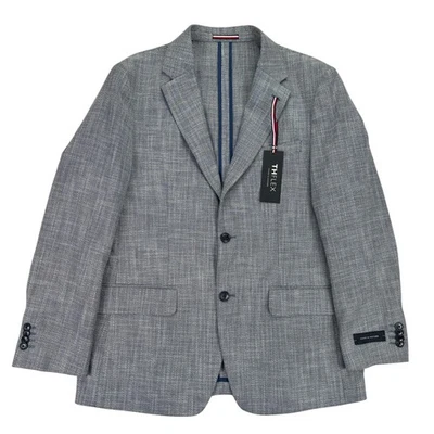 Abrigo deportivo Tommy Hilfiger para hombre TH Flex Gene ajuste moderno azul denim 40S Foto 1 de 4