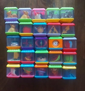 Fisher Price Little Peekaboo Peek A Boo Building Blocks X 25 - Picture 1 of 2