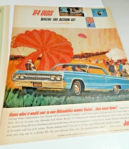 1964 Oldsmobile Jetstar 88, ganzseitige Anzeige, Life Magazin ca.11 x 13" - Bild 1 von 2
