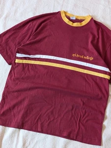 Champion T Shirt Vintage 70s Blue Bar Mt. Hood College Maroon Tee Size XL USA - Picture 1 of 11