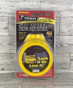 Trimax Quinta Rueda King Pin Lock Ultra Resistente Aleación Amarillo Modelo TFW60 Nuevo Sellado - Imagen 1 de 7