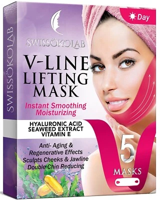 V Line Mask Double Chin Reducer Chin Up Patch V Shaped Slimming Face Lift Tape  - Image 1 of 4