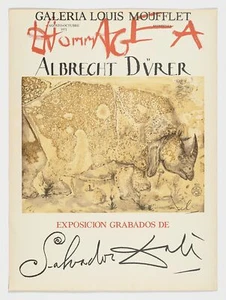 SALVADOR DALI Spanisch 1971 Original Lithographie Plakat signiert auf Platte - Bild 1 von 1