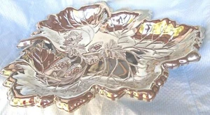 FOUR STERLINGCRAFT® SERVING TRAYS MAPLE LEAF SILVER & NICKEL GERMAN SILVER - Picture 1 of 5