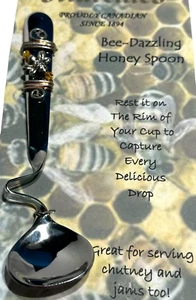 Murchies Biene schillernder Honiglöffel drahtumwickelt Perlen Akzent Bear Hill Studio - Bild 1 von 16