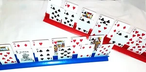 Playing Card Holders 2 Tier Step 20" Inch 2 pcs Rack Hands Free Trays Organizers - Picture 1 of 12