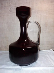 Schöne Vase in Krugform aus rotem Glas - 30 cm - Bild 1 von 3