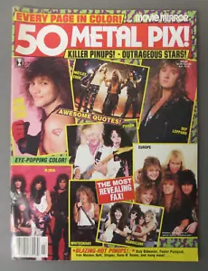 50 Metal Pix - Movie Mirror Magazine, March '88 Bon Jovi, Def Leppard, Motley !! - Picture 1 of 2