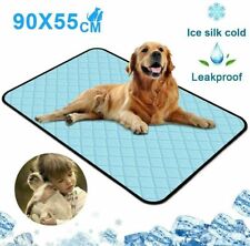 Washable Dog Cat Cooling Mat Ice Silk Pet Self Cooling Breathable Pad Blanket 
