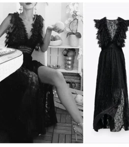 XS Zara Lace Midi Dress *BUY FIVE + ITEMS = FREE POST - Picture 1 of 3