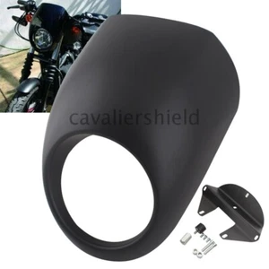 Cubierta de carenado de capucha frontal negra mate para Harley Sportster Dyna FX XL883 - Imagen 1 de 12