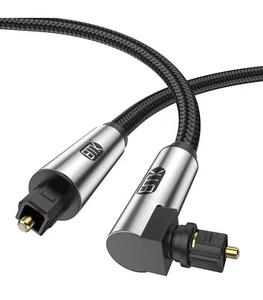 Cable de audio óptico giratorio de 90 grados de 5 pies - perfecto para barras de sonido y televisores - Imagen 1 de 2