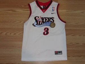 Nike Boys Medium Philadelphia Sixers 76ers Allen Iverson Basketball Jersey - Picture 1 of 4