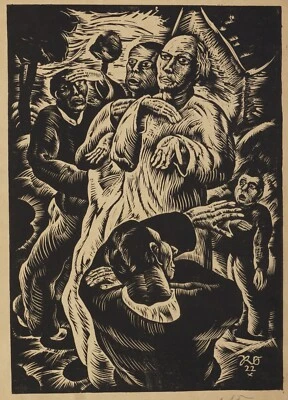 Otto Rudolf Schatz, Apostel, Holzschnitt, 1922, signiert - Bild 1 von 4