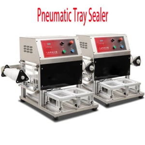 Pneumatic Tray Packaging Machine Plastic Film Food Fresh Pneumatic Tray Sealer - Picture 1 of 10