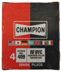 Champion Copper Plus Resistor Spark Plugs Box Of 4 New Old Stock RF9YC-409 - Picture 1 of 6