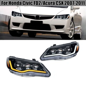 LED Headlights for Honda Civic FD2/Mugen RR/RC 2007-2011Acura CSX 2006-2011 - Picture 1 of 11