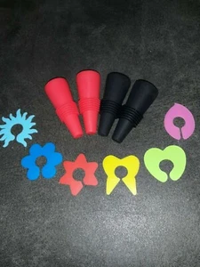 NIB Silicone Wine Stoppers - Set of 4   - Picture 1 of 1