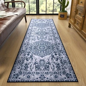 Area Rug 2x6, Boho Vintage Washable Hallway Runner Rug, Non-Slip 2x6 ft Red - Picture 1 of 28