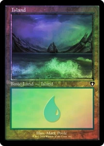 LÁMINA DE ISLA RETRO - 442 - Tierra básica - Commander Masters CMM Magic The Gathering - Imagen 1 de 1