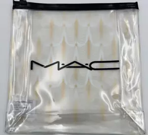 MAC COSMETICS " CLEAR" ZIP LOCK MAKEUP BAG LIMITED EDITION 8"x 8" NEW AUTHENTIC - Picture 1 of 2