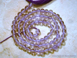 Cuentas de piedras preciosas redondas de amatista de 3,5 mm - 4,5 mm 14" str envío y devolución gratuitos $30+ - Imagen 1 de 2