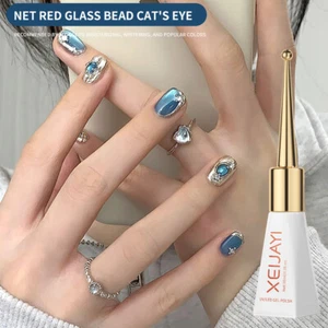 Cat Eye Magnetic Gel Nail Polish Rainbow UV Gel Glitter Nail Lacquer Soak Off * - Picture 1 of 21