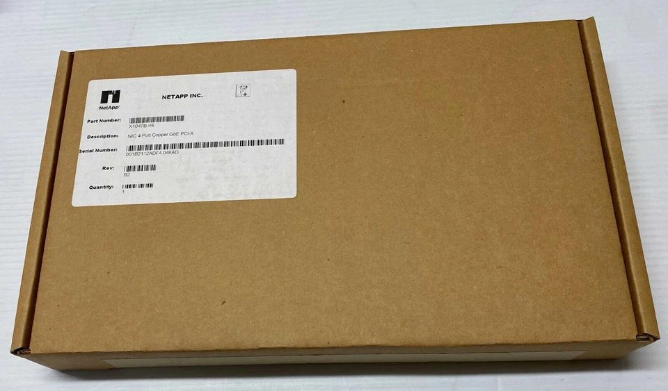NETAPP X1047B-R6 PCI-X QUAD-PORT 10/100/1000 106-00201+A0 Gigabit NIC Adapter - Image 1 of 1