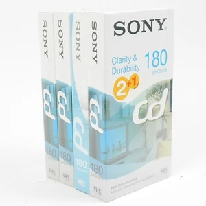 Lot de 4 VHS Cassettes Sony CD 180 Minutes - 392001 - Photo 1/2