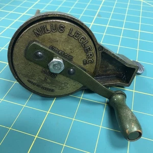 Vintage Nilus LeClerc Brass Weaving Loom D-310 Hand Crank Bobbin Winder - Picture 1 of 6