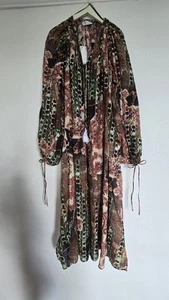 H&M Studio Resort Chiffon Capsule Collection Kaftan Dress Size M/L BNWT Sold Out - Picture 1 of 4