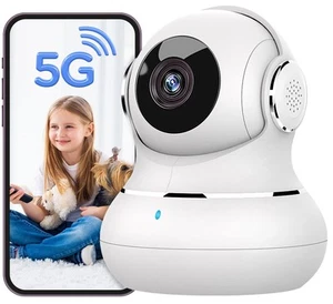 5MP Indoor Security Camera, 5G/2.4G WiFi Home Security Cameras with Phone App... - Picture 1 of 8