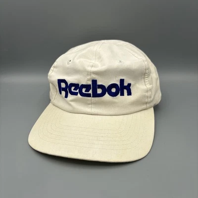 DE COLECCIÓN GORRA REEBOK UNISEX LOGO GORRA DE BÉISBOL AJUSTABLE Blanca Años 90 Foto 1 de 4