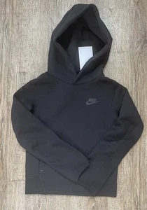 Nike Kids Pullover Tech Fleece Hoodie Black Sz XS FD3291-010 - Picture 1 of 3