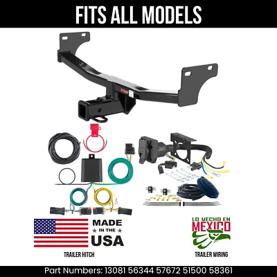 Enganche de remolque para Jeep Compass 11-16 con arnés de cableado de 7 pines se adapta a todos los modelos Curt Foto 1 de 4