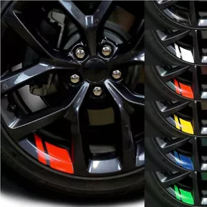 6x Reflective Sticker Car Wheel Rim Vinyl Decal Trim Car Accessories For 16"-21" - Picture 1 of 15