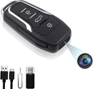 Spy Camera Car Key, 1080P Hidden Camera with Motion Monitoring, Video and Audio - Picture 1 of 11