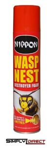 Nippon Wasp Nest Destroyer Foam Killer Spray covers 3metres 300ml 